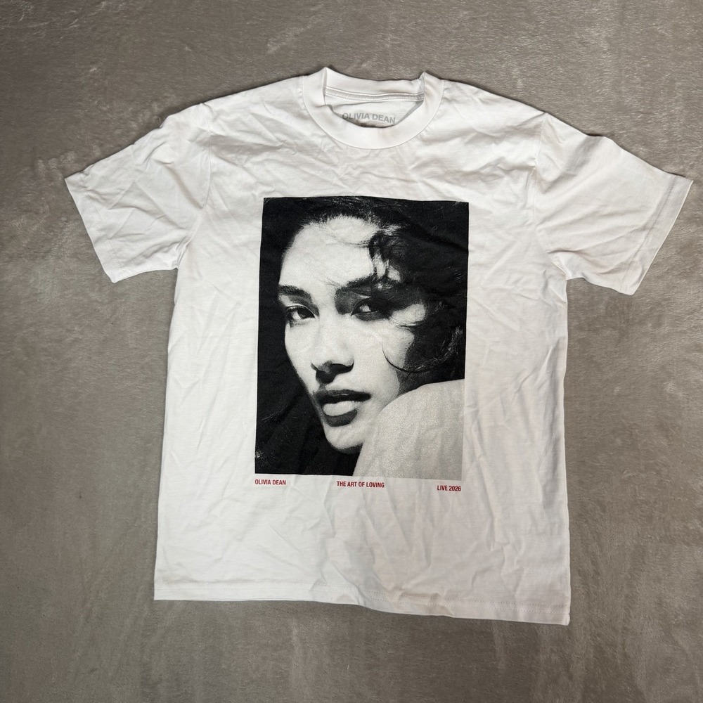 Olivia Dean The Art of Loving Live 2026 Tour T Shirt White Mens Small S